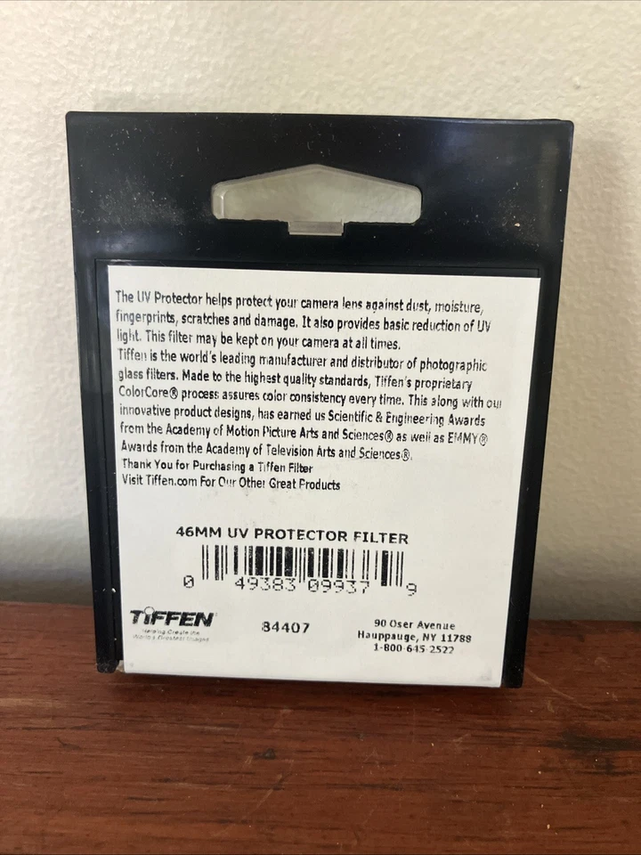 Tiffen 46mm UV Filter Glass DSLR Lens Protector Clear Optical Impact Resistant - Image 2 of 2