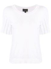 EMPORIO ARMANI Womens Ivory Short Sleeve Crew Neck Top 42