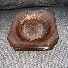 Jeannette Adam Dessert Plates, Pink Depression Glass, 6″, Set of 6 Vintage 1930