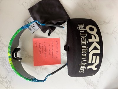 Oakley M Frame Gen 1 Grey/Teal Splatter - Blue Iridium Sweep - NEAR MINT