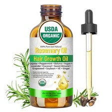 Rosemary Oil for Hair Growth, Organic Hair Oil For Hair Growth Certified Cold...