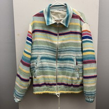 Zara Multi-Colored Geometric Jacquard Jacket Size XL