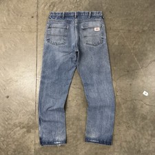 True Vintage Round House Faded Denim Jeans 1970s Made In USA Distressed 34x32