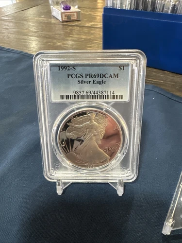1992-S American Silver Eagle ASE S$1 PCGS PF69 PR69 PROOF PR-69 PR69DCAM CAMEO