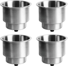 Boat Cup Holder 4 Pack 304 Stainless Steel Marine Grade Drink Holder With Drain