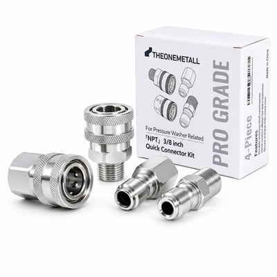 #ad 3 8 Inch Pressure Washer Quick Connect Fittings Adapter Set Stainless Steel ... $22.72