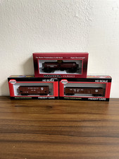 Lot of 3 HO Scale Pennsylvania Railroad Freight Cars Tanker, Gondola, and Hopper