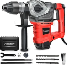 AOBEN 13-Amp Rotary Hammer Drill 1-1/4" SDS-Plus with Vibration Control & Safety
