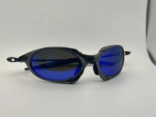 Oakley Romeo Sunglasses Vintage, Metal Black Frame Polarized Blue Lens