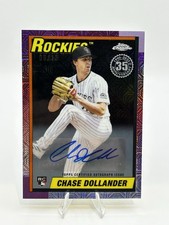 Chase Dollander RC 2025 Topps Chrome Update Black Auto /10 Rockies SSP
