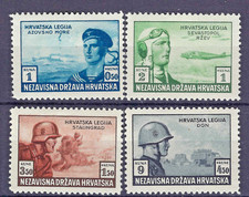 Croatia 1943 German Puppet State Croatian Legion Set MH*
