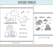 M7579 SAFARI SMILES Cutting Dies  Stamps Scrapbook DIY Greeting Card Handmade
