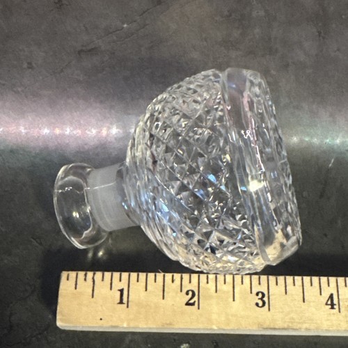 Vtg Waterford Crystal Cut Perfume Bottle Decanter Stopper 4.5 Inch - Picture 12 of 14