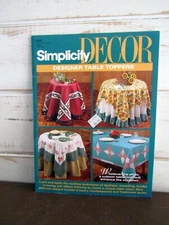 Simplicity Decor Designer Table Toppers Craft Sewing Book #0339 Aimee Reed 1994