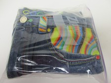 Family Coogi Embroidered Wave Rainbow Pocket Rainbowed Large 20 Jeans, Signed
