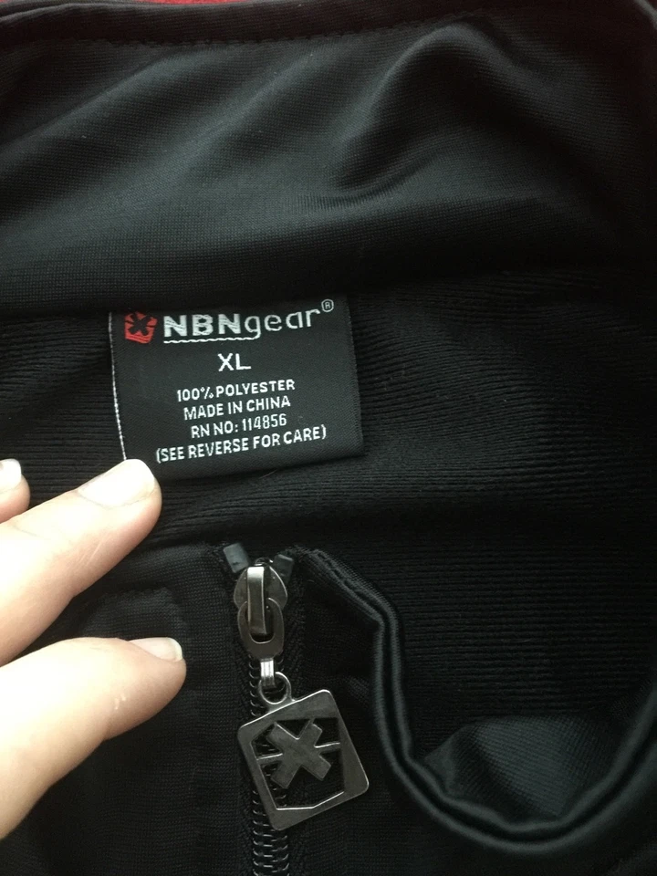 Chaqueta con cremallera completa NBN Gear para hombre - negra y gris - talla XL Foto 3 de 3