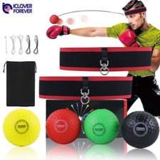 Boxing Fight Reflex 4 Balls Punch Exercise Speed Training Reaction Headband Set