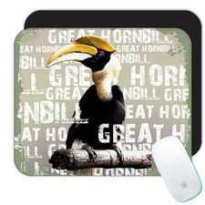 Tappetino per mouse regalo: grande corno tucano uccello animale esotico tropicale