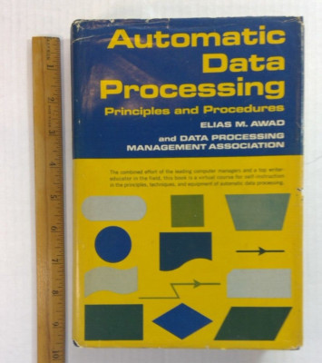 Vintage Computer Programming Book 1966 Automatic Data Processing Elias Awad DJ H