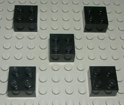 LEGO Stone 2x2 Black 5 Piece (861)