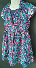 GIRLS SIZE 4 5  SHIRT DRESS - FLOWING, FLORAL SUMMER DRESS CLOTHING  NEW