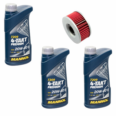 Motoröl Ölfilter HF144 Set 20W40 3 Liter für Yamaha FZR 600 FZR600 XJ 600 XJ600