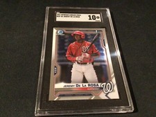 2021 Bowman Chrome Prospects Jeremy De La Rosa #BCP25  SGC 10