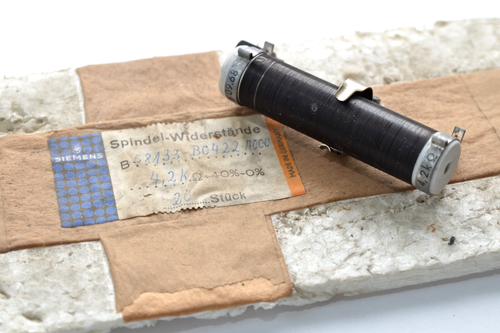 Vintage Spindel-Widerstand / Trimmer von Siemens & Halske, 4.2 kOhm / 15 W, NOS - 第 1/10 張圖片