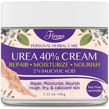 Fivona Foot Cream 40% Urea for Dry Cracked Heels, Dead Skin & Callus Remover
