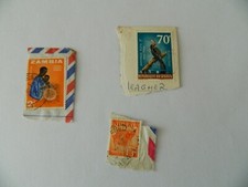 Vintage STAMPS ZAMBIA NIGERIA SENEGAL POST 1960-1970 Orange Blue