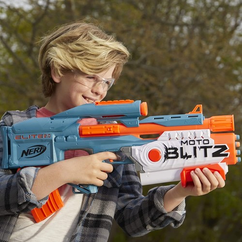 NERF Elite 2.0 Motoblitz Blaster with Scope, Motorized 10-Dart Blasting - Picture 5 of 5