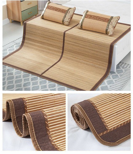 Bamboo sleeping Mat plus 2 Pillow Case both size sheet rug floor... - Picture 2 of 7
