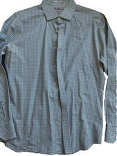 Express Men s Button Down Long Sleeve Shirt Collar Size L Purple Free Plaid