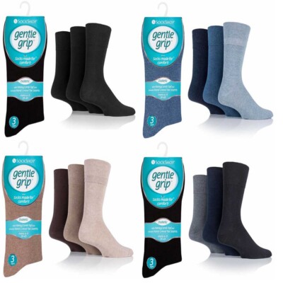 Herren Diabetiker nahtlos zu ''Gentl Grip Waben Top nicht elastische Socken Shop Posten