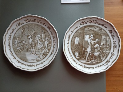 2 Hutschenreuther Teller Sammelteller Exclusiv Piroth Der Winzer Der Glasmacher
