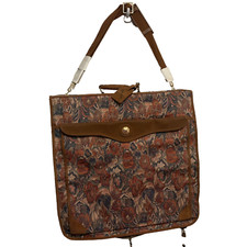 Vintage Diane Von Furstenberg Garmet Bag Rust Floral Carry On Travel