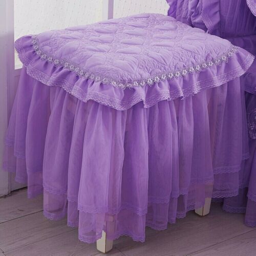 1X Small Lace Ruffle Tablecloth Bedside Table Dust Cover Protector Top 50X60cm - Picture 1 of 17