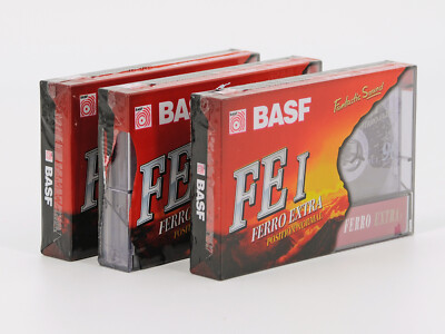 3 Stück BASF (FE I) Ferro Extra 90 Audio-Kassette MC Musik-Cassette OVP 3 Stück