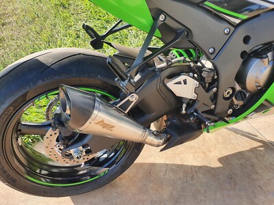 エックス　Singles Exhaust for Kawasaki Ninja ZX10R ZX-10R E8F E9F FAF 2008-2010