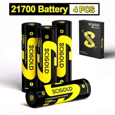 4pcs Scigold 3.6V Rechargeable Lithium Battery for LED Flashlight Headlamps etc