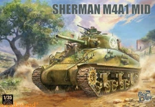Border BT-047 1/35 Scale Sherman M4A1 Mid  Tank Model Kit