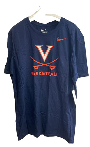 Nike Men's Baseball Virginia Cavaliers Round Neck Short Sleeve T-Shirt, Navy, XL