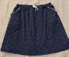 Hanna Andersson 150/ 12 girls Navy Polka Dot skirt With Pockets. EUC