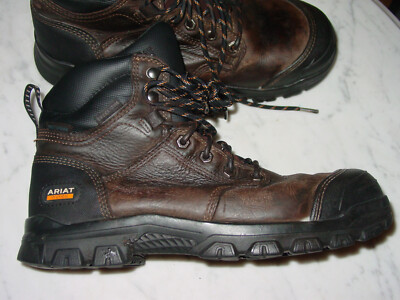 Ariat Work Boots Men 9.5D Brown Good Steel Toe Waterproof DryShield 10034673 ARIAT Men main image 3