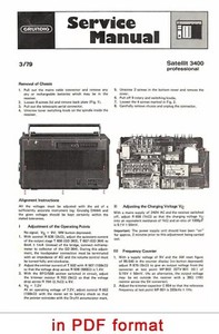 GRUNDIG Satellit 3400 Professional SERVICE MANUAL
