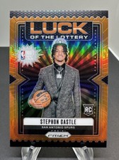 2024-25 Panini Prizm Stephon Castle 19/49 Luck Of The Lottery Orange Prizm