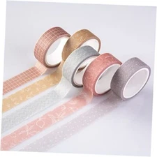 DIVERSEBEE Pastel Washi Tape Set, 5 Rolls Decorative Scrapbook Tape, Forest