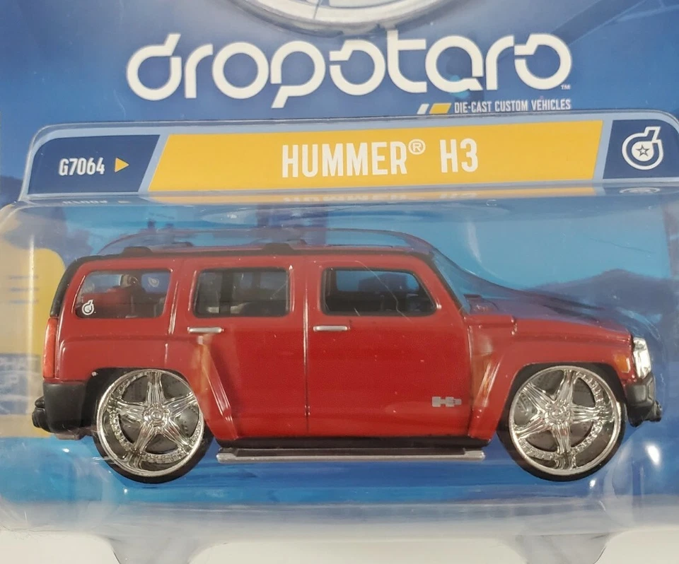Hot Wheels Dropstars Hummer H3 Red 1:50 Street Profile RR Phat Lip - Image 2 of 4