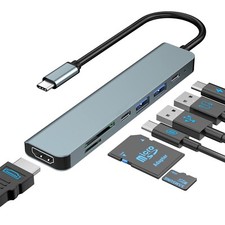7-in-1 USB C Hub with 4K HDMI,100W PD Charging USB C Adapter for MacBook