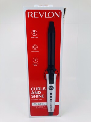 Revlon 1'' Curling Iron with Crystal C Technology Long-Lasting Shine & Less Frizz